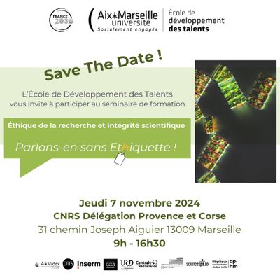 Séminaire Ethique de la recherche et intégrité scientifique : parlons-en sans Ethiquette !